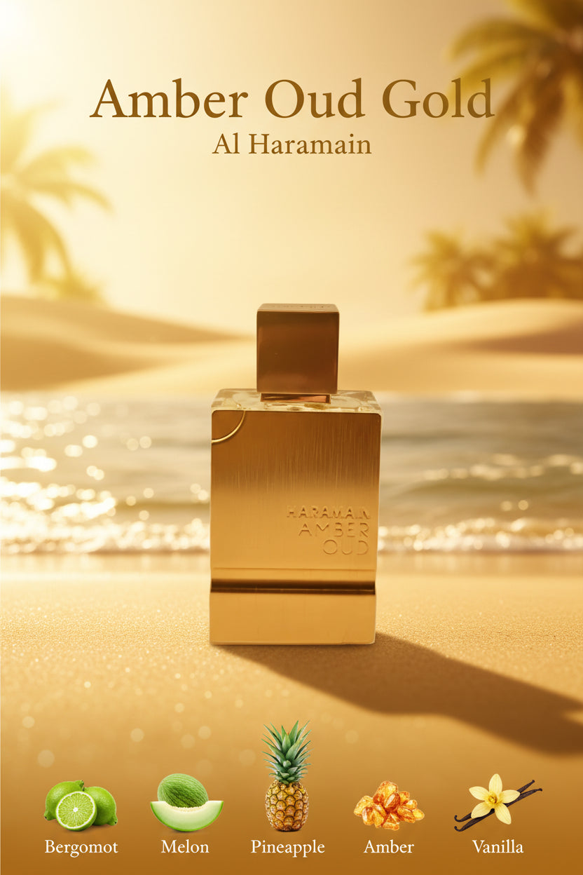 Amber Oud Gold graphic with notes