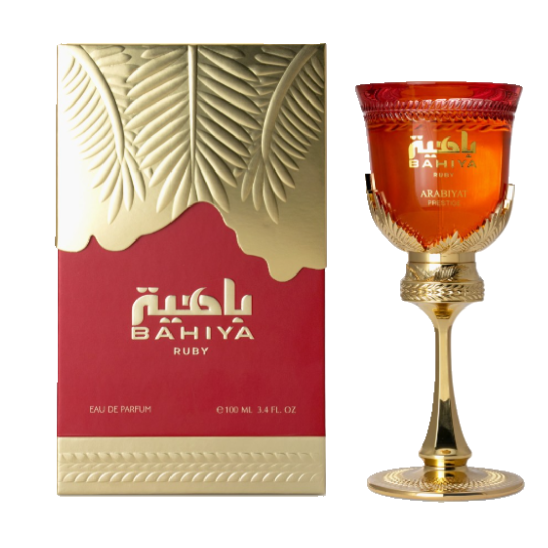 Bahiya Ruby box and bottle