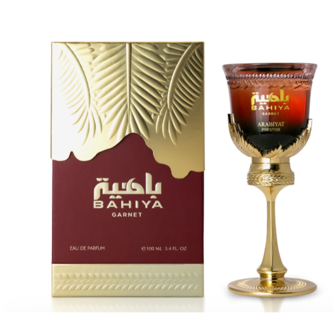 Bahiya Garnet box and bottle