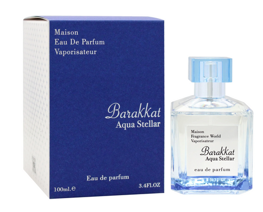 Aqua Stellar box and bottle
