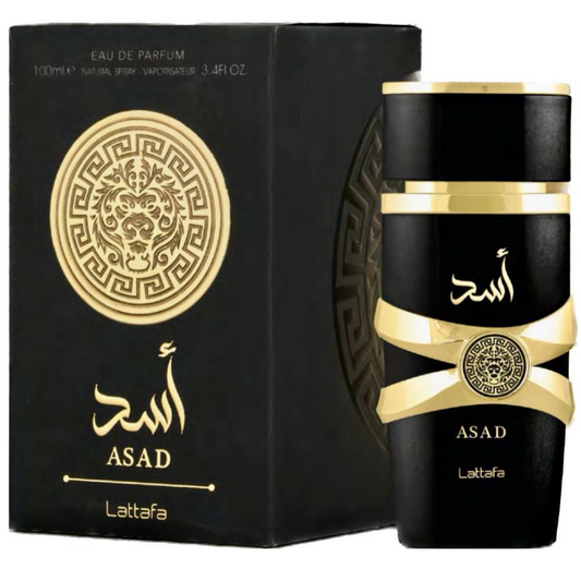 Asad by Lattafa Eau de Parfum, full product box and bottle