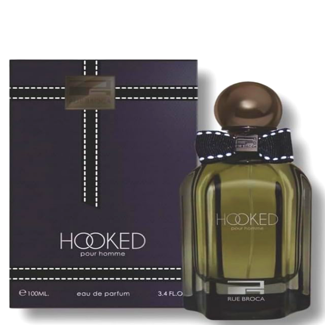 Hooked Pour Homme Perfume by Rue Broca Afnan Full Product Box and Bottle