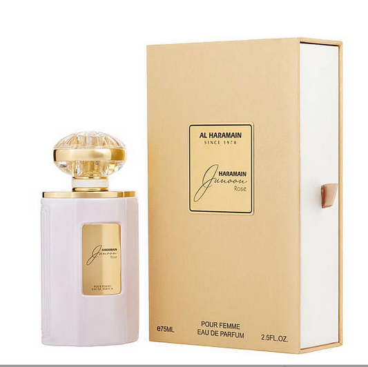Al Haramain perfume bottle and packaging on a white background